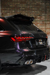 Audi S4 / A4 (With S-line Bumper) B9.5 2020 2021 2022 2023 2024 with Aftermarket Parts - AE / Plustic Style Rear Diffuser & Canards Carbon Fiber / ABS