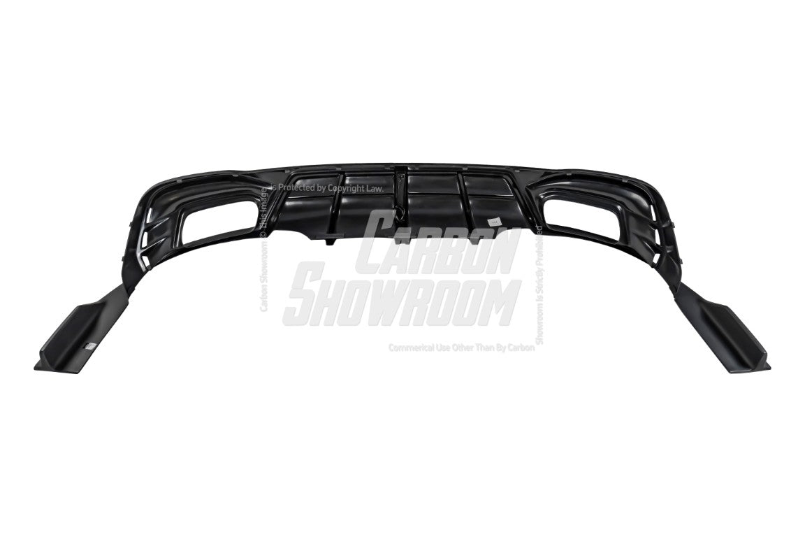 Audi S4 / A4 (With S-line Bumper) B9.5 2020 2021 2022 2023 2024 with Aftermarket Parts - AE / Plustic Style Rear Diffuser & Canards Carbon Fiber / ABS