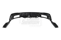 Audi S4 / A4 (With S-line Bumper) B9.5 2020 2021 2022 2023 2024 with Aftermarket Parts - AE / Plustic Style Rear Diffuser & Canards Carbon Fiber / ABS