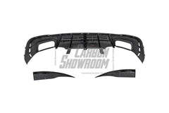 Audi S4 / A4 (With S-line Bumper) B9.5 2020 2021 2022 2023 2024 with Aftermarket Parts - AE / Plustic Style Rear Diffuser & Canards Carbon Fiber / ABS