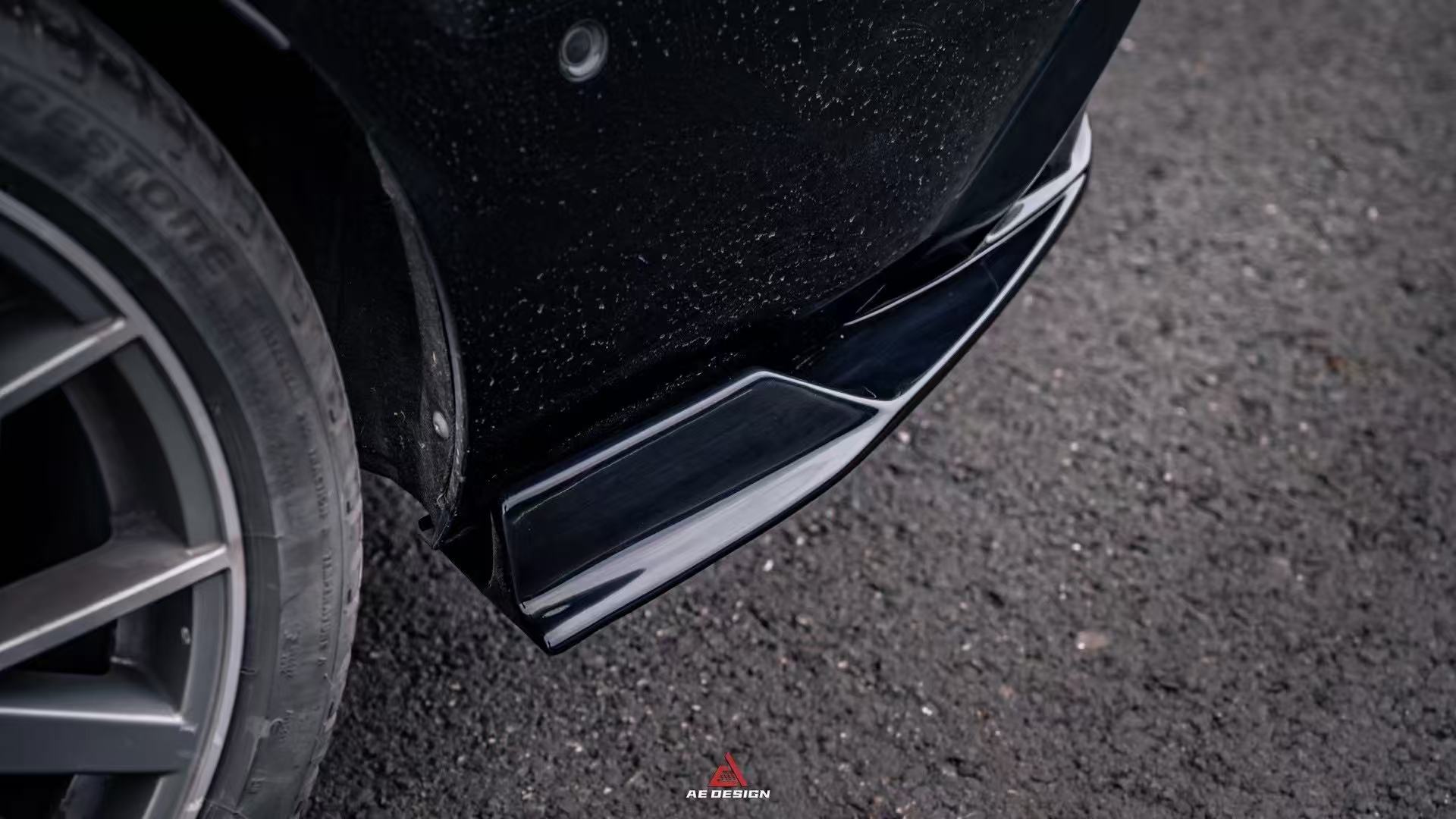 Audi S4 / A4 (With S-line Bumper) B9.5 2020 2021 2022 2023 2024 with Aftermarket Parts - AE / Plustic Style Rear Diffuser & Canards Carbon Fiber / ABS
