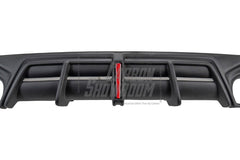 Audi S4 / A4 (With S-line Bumper) B9.5 2020 2021 2022 2023 2024 with Aftermarket Parts - AE / Plustic Style Rear Diffuser & Canards Carbon Fiber / ABS