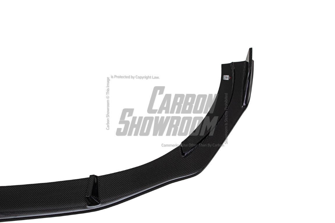 Audi S4 / A4 (With S-line Bumper) B9.5 2020 2021 2022 2023 2024 with Aftermarket Parts - AE Style Front Lip Carbon Fiber from ArmorExtend