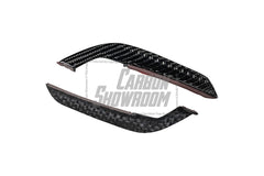 Audi S4 / A4 (With S-line Bumper) B9.5 2020 2021 2022 2023 2024 with Aftermarket Parts - AE Style Front Canards Carbon Fiber from ArmorExtend