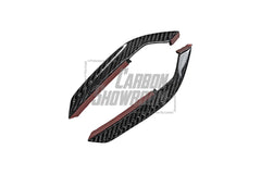 Audi S4 / A4 (With S-line Bumper) B9.5 2020 2021 2022 2023 2024 with Aftermarket Parts - AE Style Front Canards Carbon Fiber from ArmorExtend