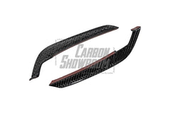 Audi S4 / A4 (With S-line Bumper) B9.5 2020 2021 2022 2023 2024 with Aftermarket Parts - AE Style Front Canards Carbon Fiber from ArmorExtend