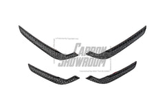 Audi S4 / A4 (With S-line Bumper) B9.5 2020 2021 2022 2023 2024 with Aftermarket Parts - AE Style Front Canards Carbon Fiber from ArmorExtend