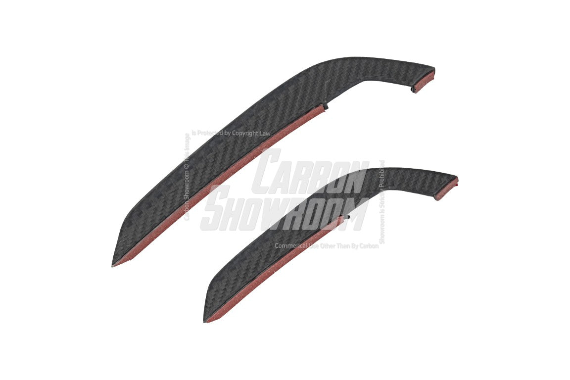 Audi S4 / A4 (With S-line Bumper) B9.5 2020 2021 2022 2023 2024 with Aftermarket Parts - AE Style Front Canards Carbon Fiber from ArmorExtend