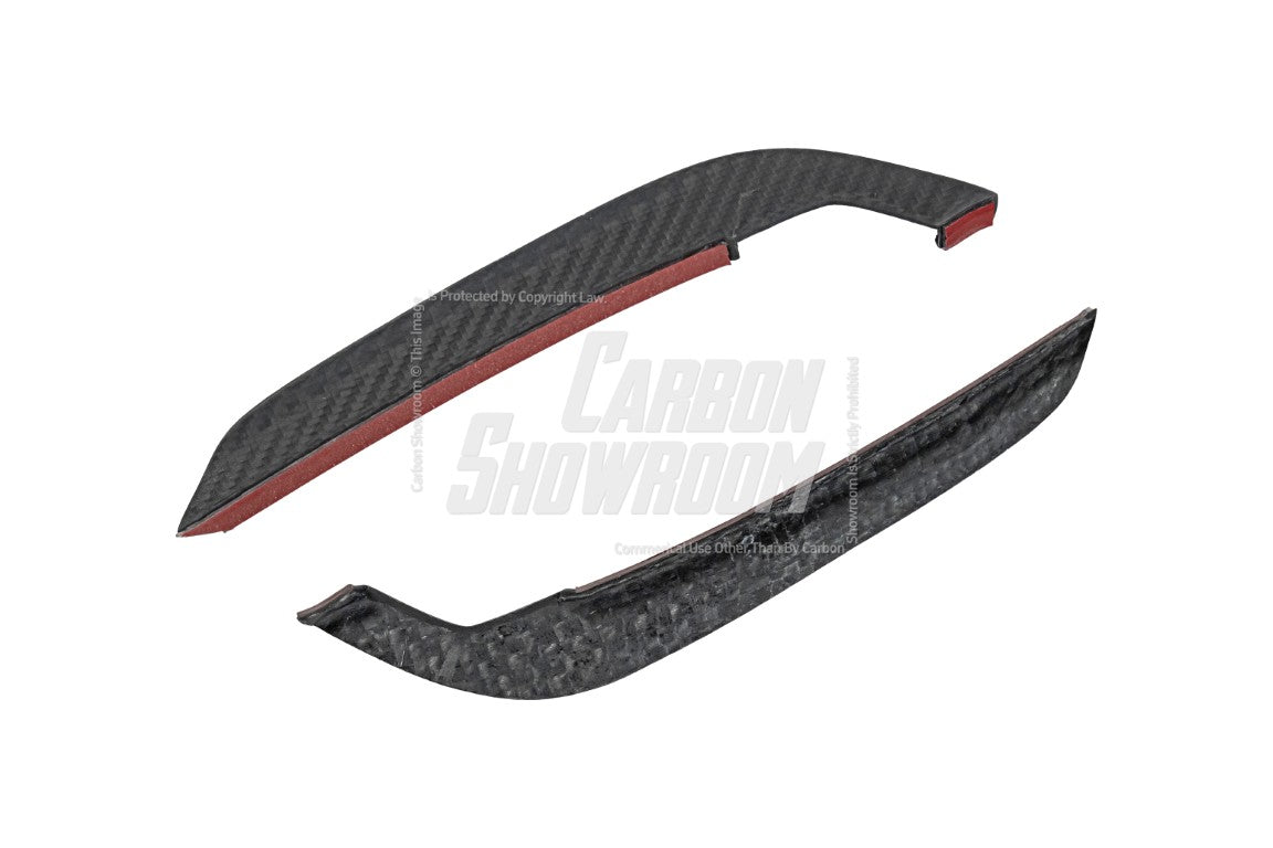 Audi S4 / A4 (With S-line Bumper) B9.5 2020 2021 2022 2023 2024 with Aftermarket Parts - AE Style Front Canards Carbon Fiber from ArmorExtend