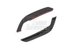 Audi S4 / A4 (With S-line Bumper) B9.5 2020 2021 2022 2023 2024 with Aftermarket Parts - AE Style Front Canards Carbon Fiber from ArmorExtend