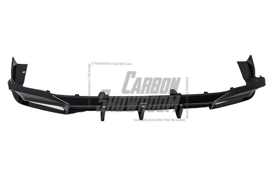 Audi S4 / A4 (With S-line Bumper) B9.5 2020 2021 2022 2023 2024 with Aftermarket Parts - AE Style Rear Diffuser Carbon Fiber from ArmorExtend