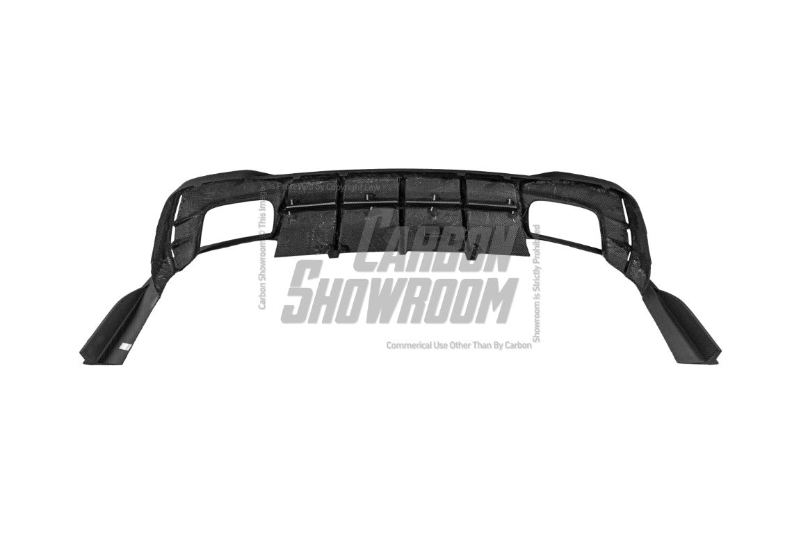 Audi S4 / A4 (With S-line Bumper) B9.5 2020 2021 2022 2023 2024 with Aftermarket Parts - AE Style?Rear Diffuser Carbon Fiber from?ArmorExtend
