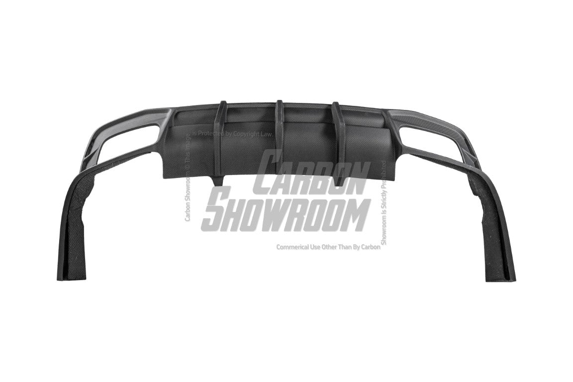 Audi S4 / A4 (With S-line Bumper) B9.5 2020 2021 2022 2023 2024 with Aftermarket Parts - AE Style?Rear Diffuser Carbon Fiber from?ArmorExtend