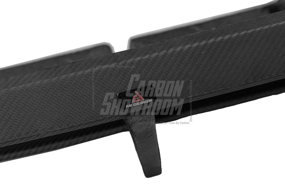 Audi S4 / A4 (With S-line Bumper) B9.5 2020 2021 2022 2023 2024 with Aftermarket Parts - AE Style?Rear Diffuser Carbon Fiber from?ArmorExtend