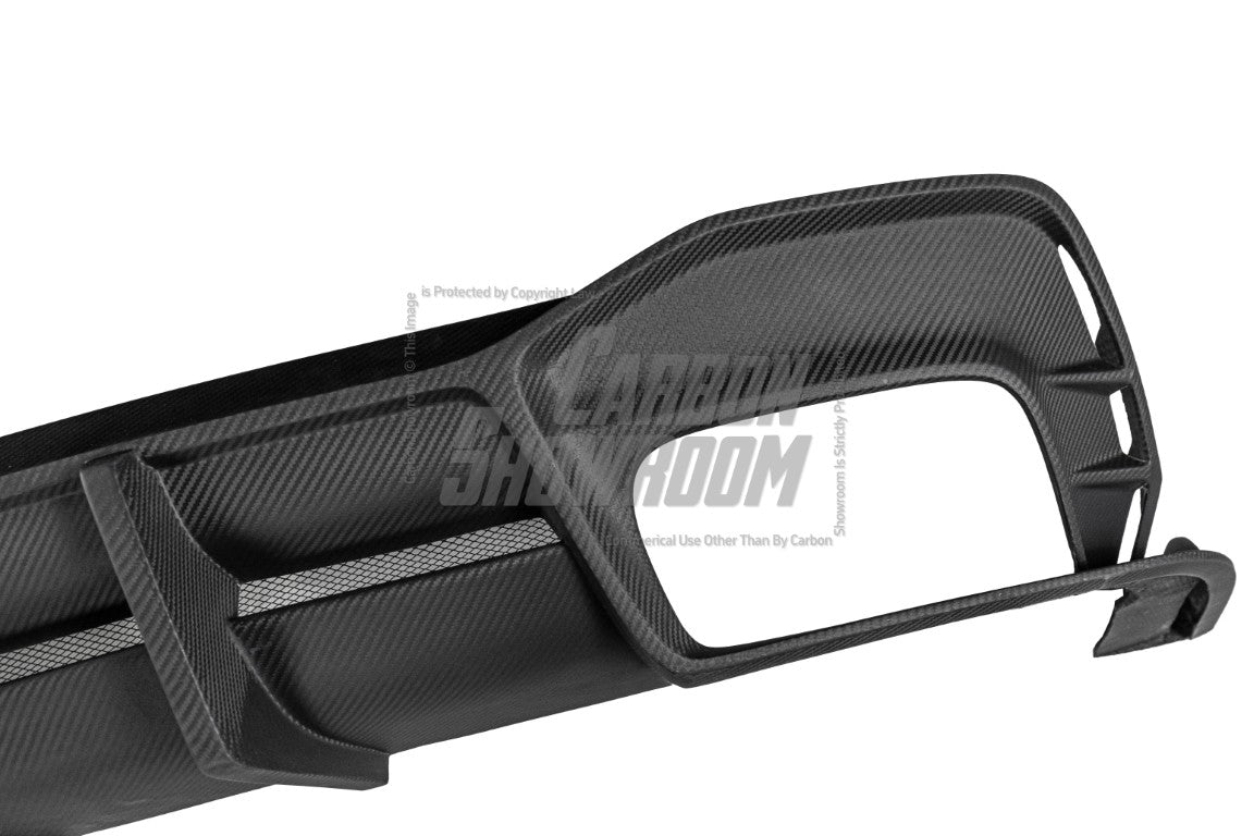 Audi S4 / A4 (With S-line Bumper) B9.5 2020 2021 2022 2023 2024 with Aftermarket Parts - AE Style?Rear Diffuser Carbon Fiber from?ArmorExtend