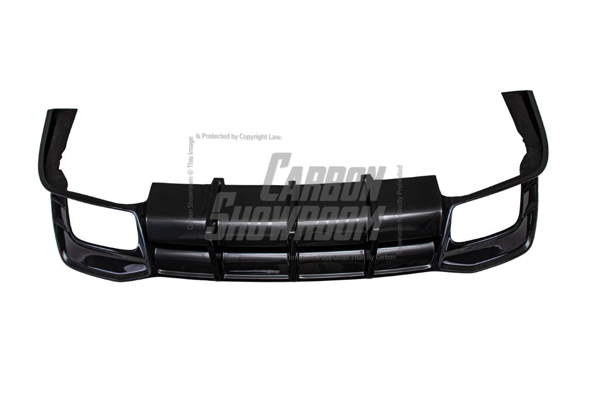 Audi S4 / A4 (With S-line Bumper) B9.5 2020 2021 2022 2023 2024 with Aftermarket Parts - AE Style?Rear Diffuser Carbon Fiber from?ArmorExtend