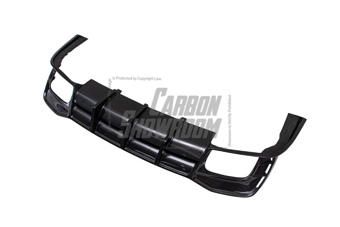 Audi S4 / A4 (With S-line Bumper) B9.5 2020 2021 2022 2023 2024 with Aftermarket Parts - AE Style?Rear Diffuser Carbon Fiber from?ArmorExtend
