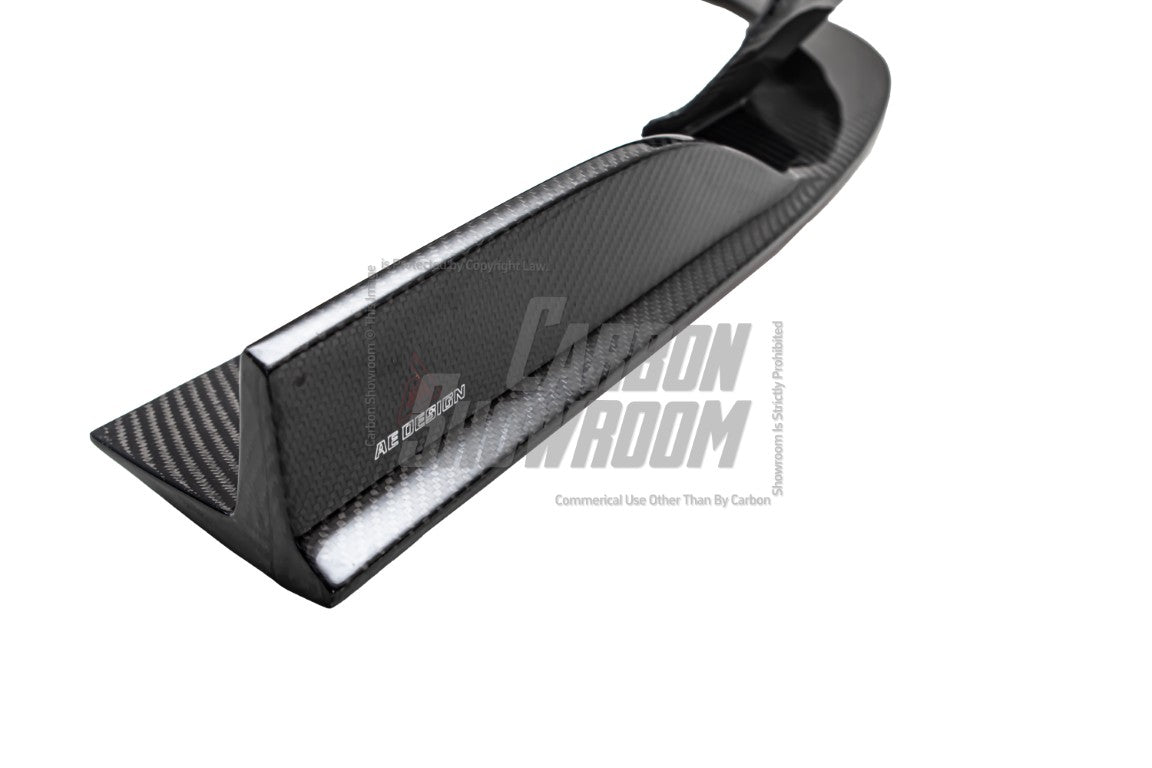 Audi S4 / A4 (With S-line Bumper) B9.5 2020 2021 2022 2023 2024 with Aftermarket Parts - AE Style Rear Diffuser Carbon Fiber from ArmorExtend
