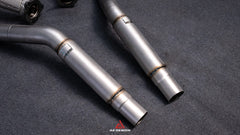 Audi S4 B9 B9.5 2017-ON with Aftermarket Parts - Frontpipe Exhaust Stainless Steel / Titanium from ArmorExtend