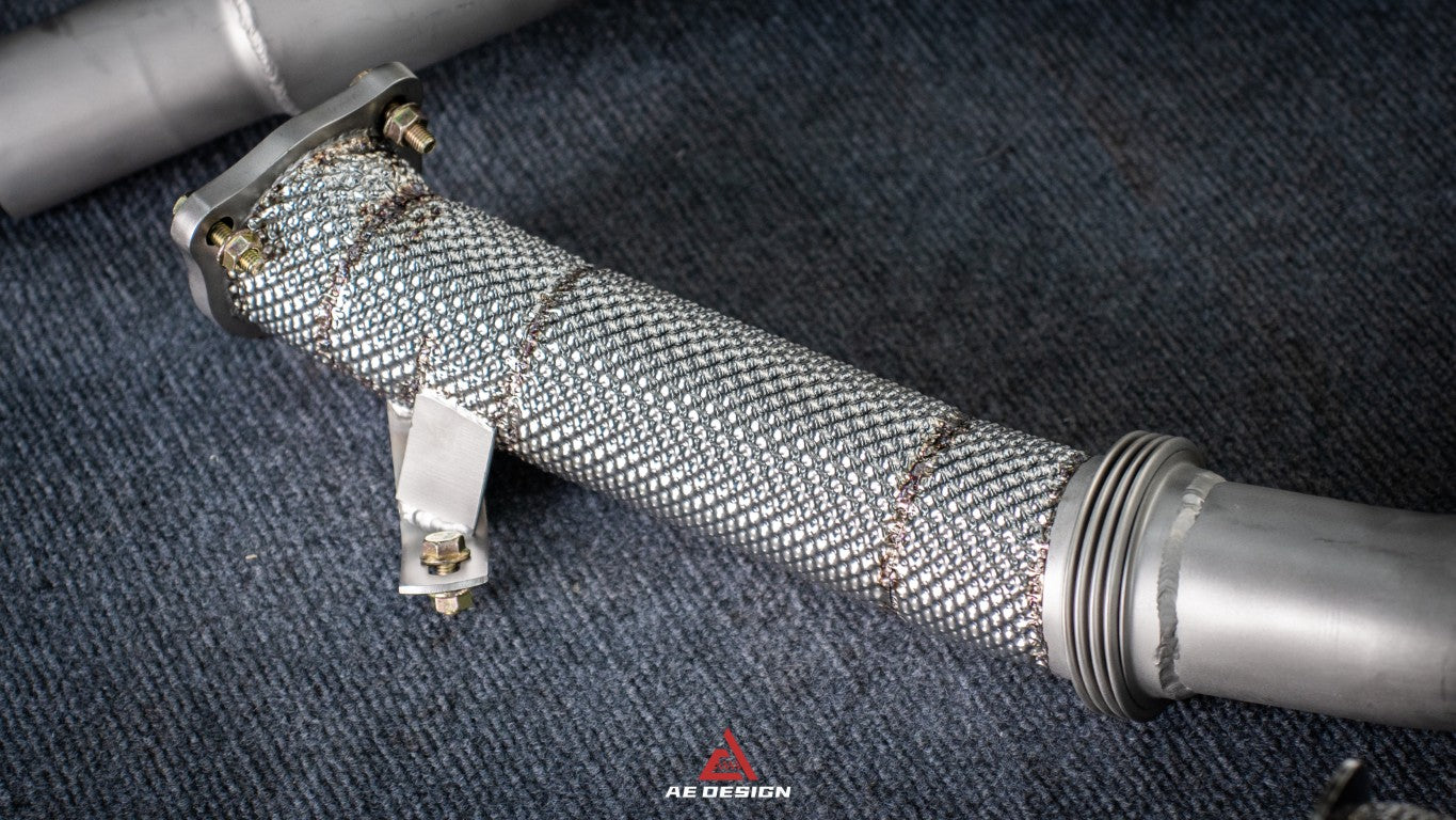 Audi S4 B9 B9.5 2017-ON with Aftermarket Parts - Frontpipe Exhaust Stainless Steel / Titanium from ArmorExtend