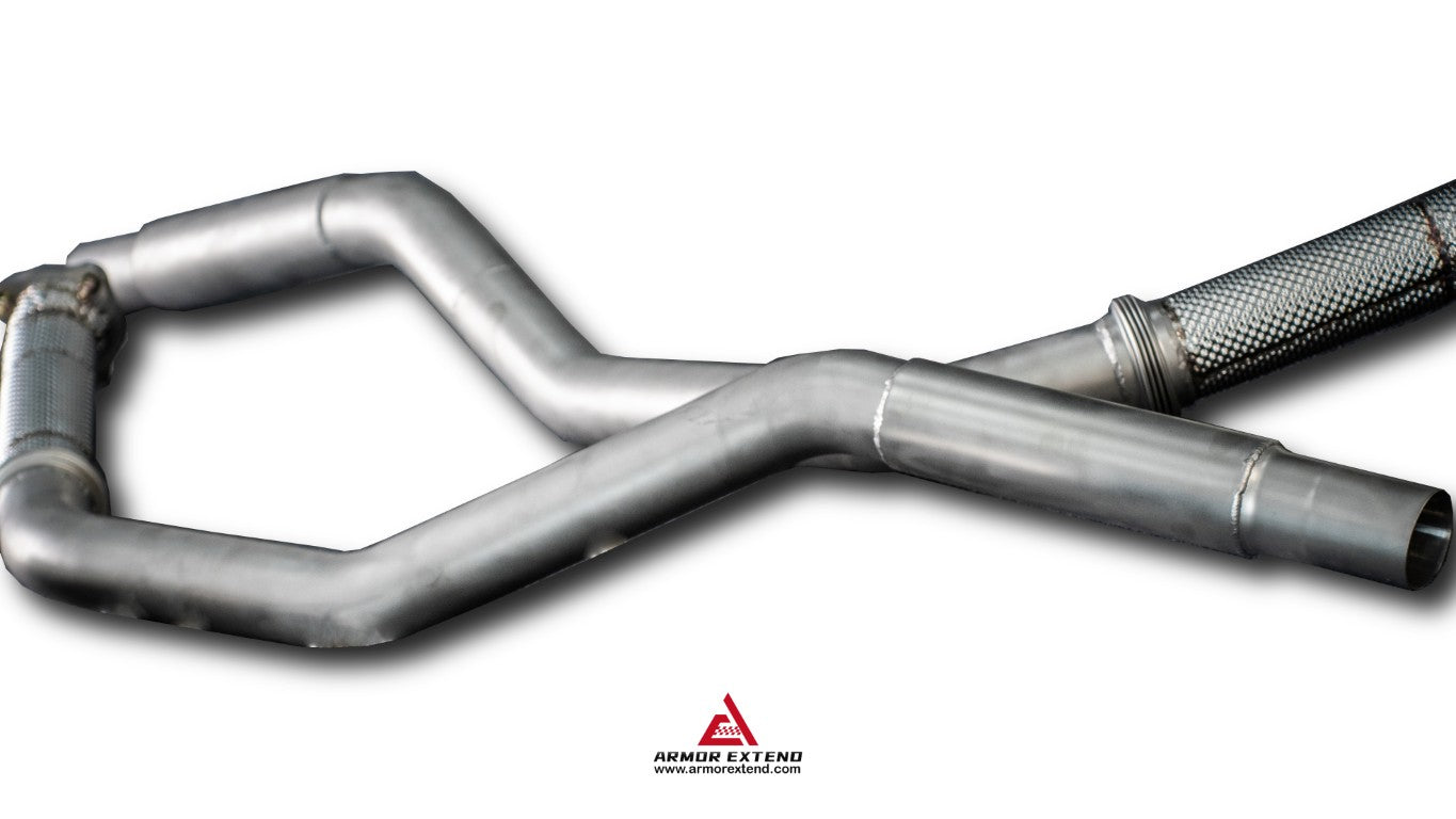Audi S4 B9 B9.5 2017-ON with Aftermarket Parts - Frontpipe Exhaust Stainless Steel / Titanium from ArmorExtend