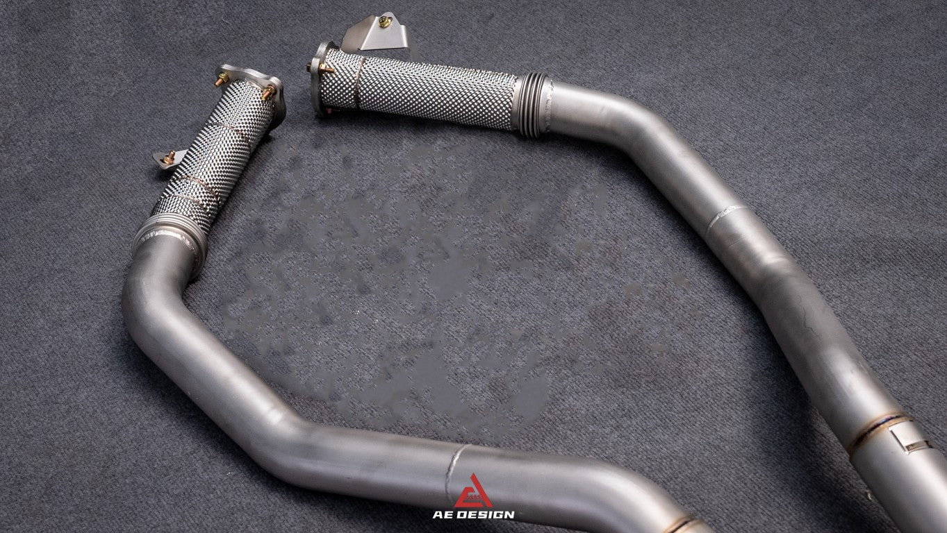 Audi S4 B9 B9.5 2017-ON with Aftermarket Parts - Frontpipe Exhaust Stainless Steel / Titanium from ArmorExtend
