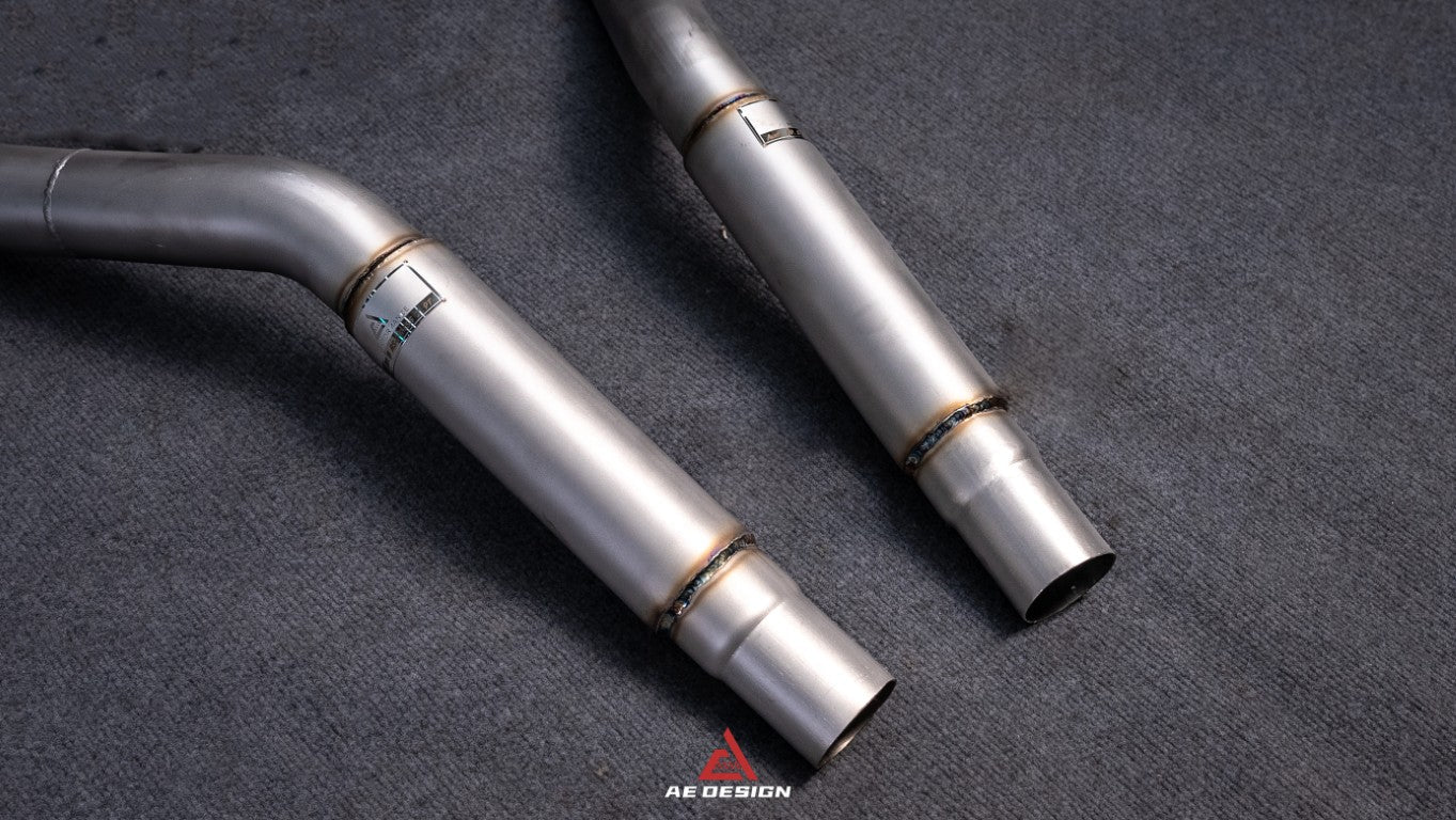 Audi S4 B9 B9.5 2017-ON with Aftermarket Parts - Frontpipe Exhaust Stainless Steel / Titanium from ArmorExtend