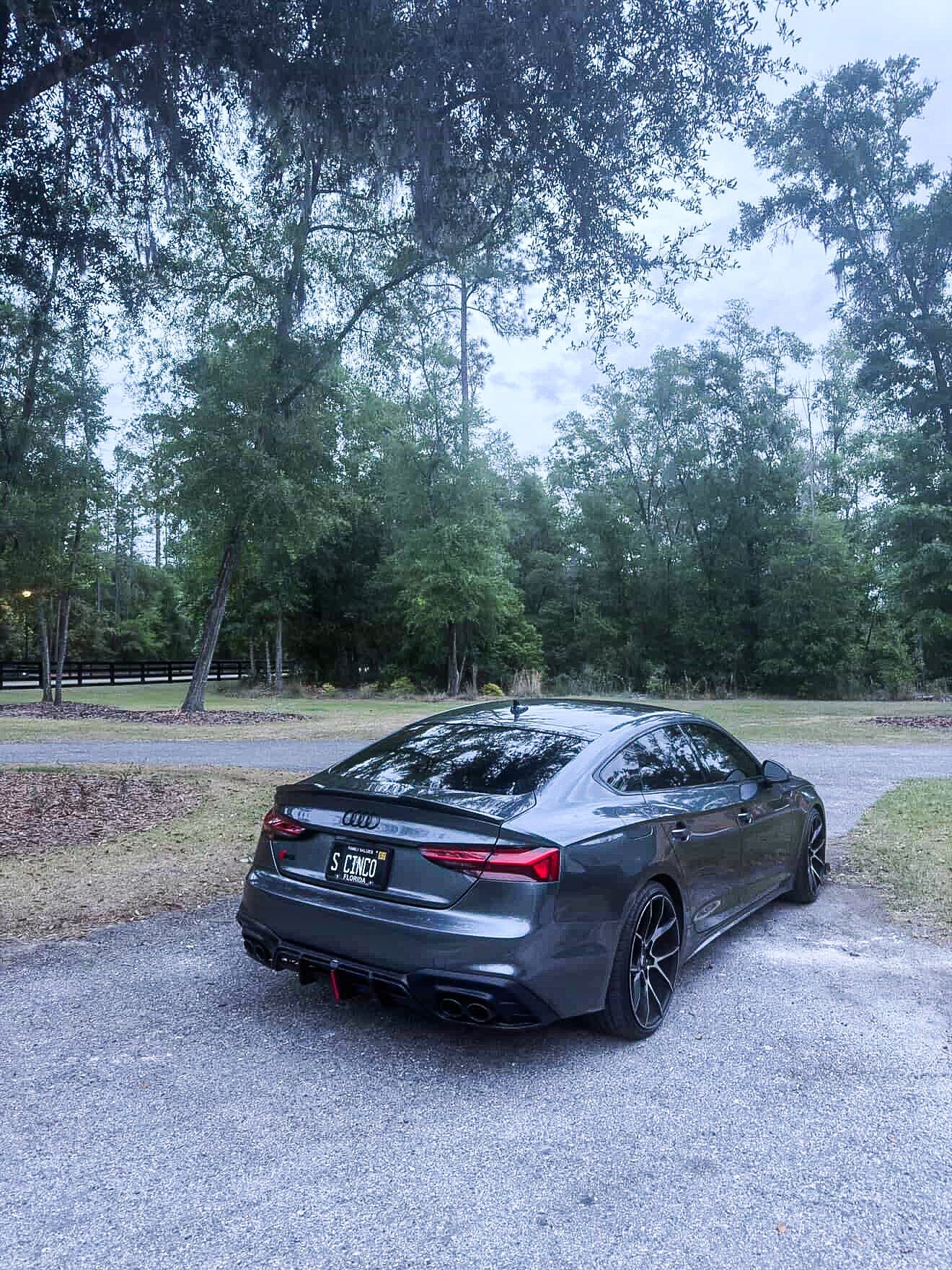 Audi S5 A5 (with s-line bumper, does not base model) B9.5 2020-ON with Aftermarket Parts - AE Style Rear Diffuser & Canards ABS?from ArmorExtend