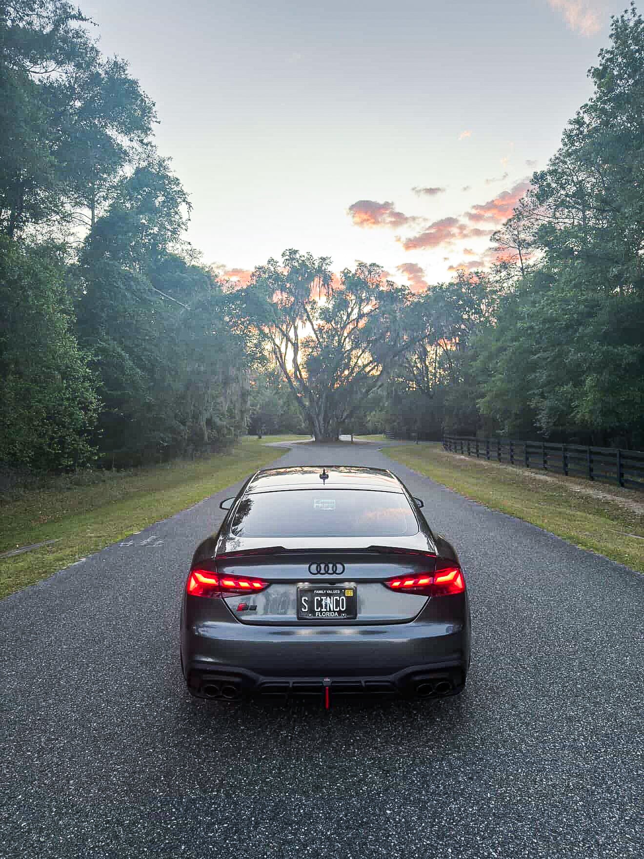 Audi S5 A5 (with s-line bumper, does not base model) B9.5 2020-ON with Aftermarket Parts - AE Style Rear Diffuser & Canards ABS?from ArmorExtend