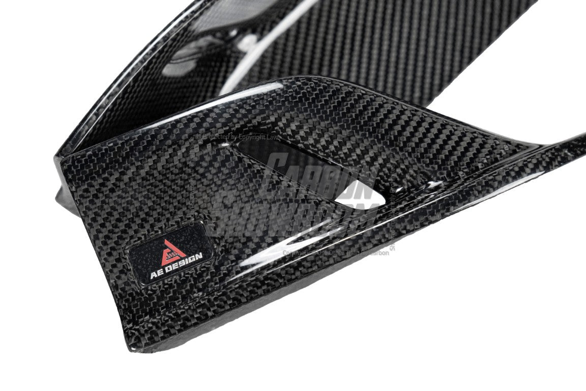 Audi S5 A5 (with s-line bumper, does not base model) B9.5 2020 2021 2022 2023 2024 with Aftermarket Parts - AE Rear Diffuser & Canards Carbon Fiber from ArmorExtend 
