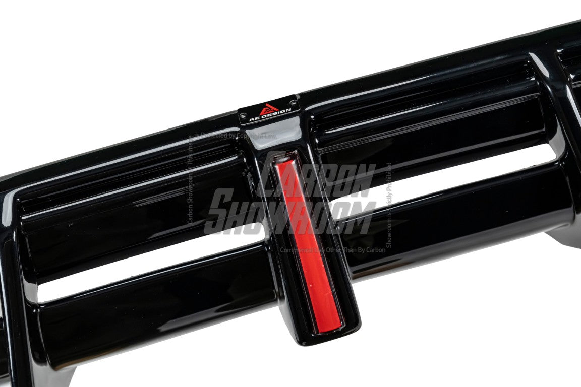 Audi S5 A5 (with s-line bumper, does not base model) B9.5 2020-ON with Aftermarket Parts - AE Style Rear Diffuser & Canards ABS?from ArmorExtend