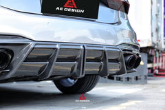 Audi S7 A7 (with S-bumper) C8 2019-ON with Aftermarket Parts - AE ART Rear Diffuser & Canards Dry Pre-preg Carbon Fiber from ArmorExtend