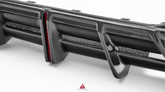 Audi S7 A7 (with S-bumper) C8 2019-ON with Aftermarket Parts - AE ART Rear Diffuser & Canards Dry Pre-preg Carbon Fiber from ArmorExtend