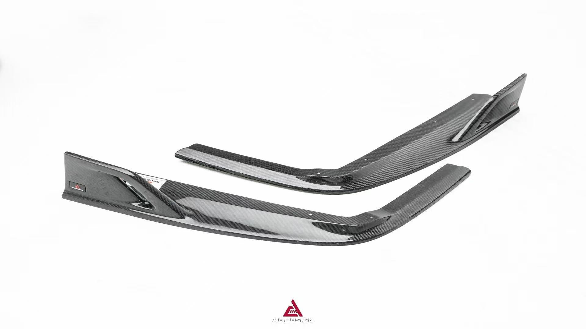 Audi S7 A7 (with s-line bumper) C8 2019-ON with Aftermarket Parts - AE ART Rear Diffuser & Canards Carbon Fiber from Armorextend
