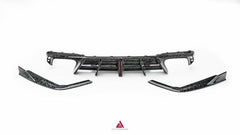 Audi S7 A7 (with S-bumper) C8 2019-ON with Aftermarket Parts - AE ART Rear Diffuser & Canards Dry Pre-preg Carbon Fiber from ArmorExtend