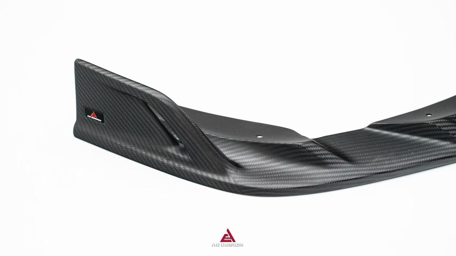 Audi S7 A7 (with S-bumper) C8 2019-ON with Aftermarket Parts - ART V2 Style Front Lip Dry Pre-preg Carbon Fiber from ArmorExtend