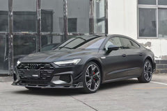 Audi S7 A7 (with S-bumper) C8 2019-ON with Aftermarket Parts - ART V2 Style Front Canards Dry Pre-preg Carbon Fiber from ArmorExtend