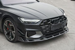 Audi S7 A7 (with S-bumper) C8 2019-ON with Aftermarket Parts - ART V2 Style Front Canards Dry Pre-preg Carbon Fiber from ArmorExtend