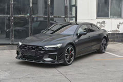 Audi S7 A7 (with S-bumper) C8 2019-ON with Aftermarket Parts - ART V2 Style Front Canards Dry Pre-preg Carbon Fiber from ArmorExtend