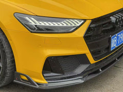 Audi S7 A7 (with s-line bumper) C8 2019 2020 2021 2022 2023 2024 with Aftermarket Parts - AE Style Front Lip Carbon Fiber from ArmorExtend