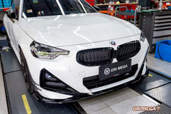 BMW 2 Series M240i 230i (With M-Package Bumper, does not fit base model) G42 2022-ON with Aftermarket Parts - AE Style Front Lip?ABS from ArmorExtend