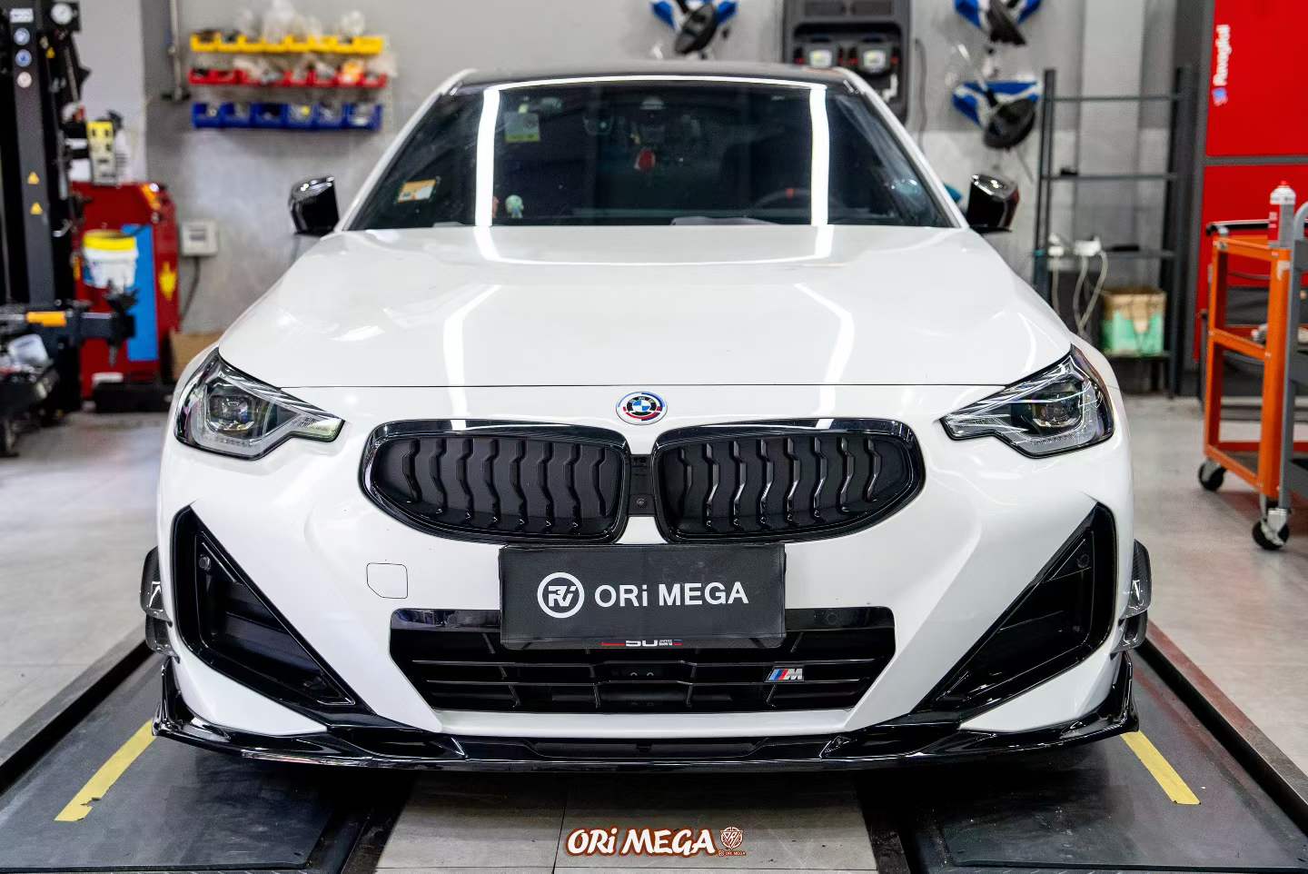 BMW 2 Series M240i 230i (With M-Package Bumper, does not fit base model) G42 2022-ON with Aftermarket Parts - AE Style Front Lip?ABS from ArmorExtend