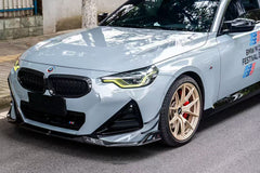 BMW 2 Series G42 230i (With M-Package Bumper) M240i 2022 2023 2024 with Aftermarket Parts - AE Style Front Canards?Carbon Fiber?from ArmorExtend