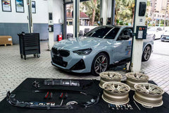 BMW 2 Series G42 230i (With M-Package Bumper) M240i 2022 2023 2024 with Aftermarket Parts - AE Style Front Canards?Carbon Fiber?from ArmorExtend
