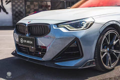 BMW 2 Series G42 230i (With M-Package Bumper) M240i 2022 2023 2024 with Aftermarket Parts - AE Style Front Lip Pre-preg Carbon Fiber from?ArmorExtend