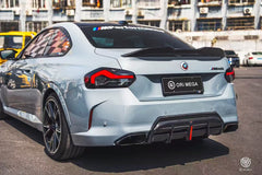 BMW 2 Series G42 230i (With M-Package Bumper) M240i 2022 2023 2024 with Aftermarket Parts - AE Style Rear Diffuser & Canards Carbon Fiber from ArmorExtend
