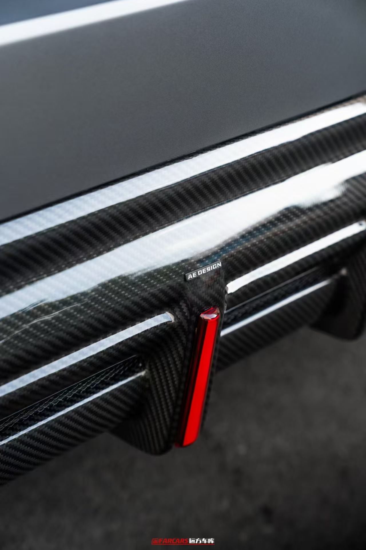 BMW 2 Series G42 230i (With M-Package Bumper) M240i 2022 2023 2024 with Aftermarket Parts - AE Style Rear Diffuser & Canards Pre-preg Carbon Fiber from ArmorExtend