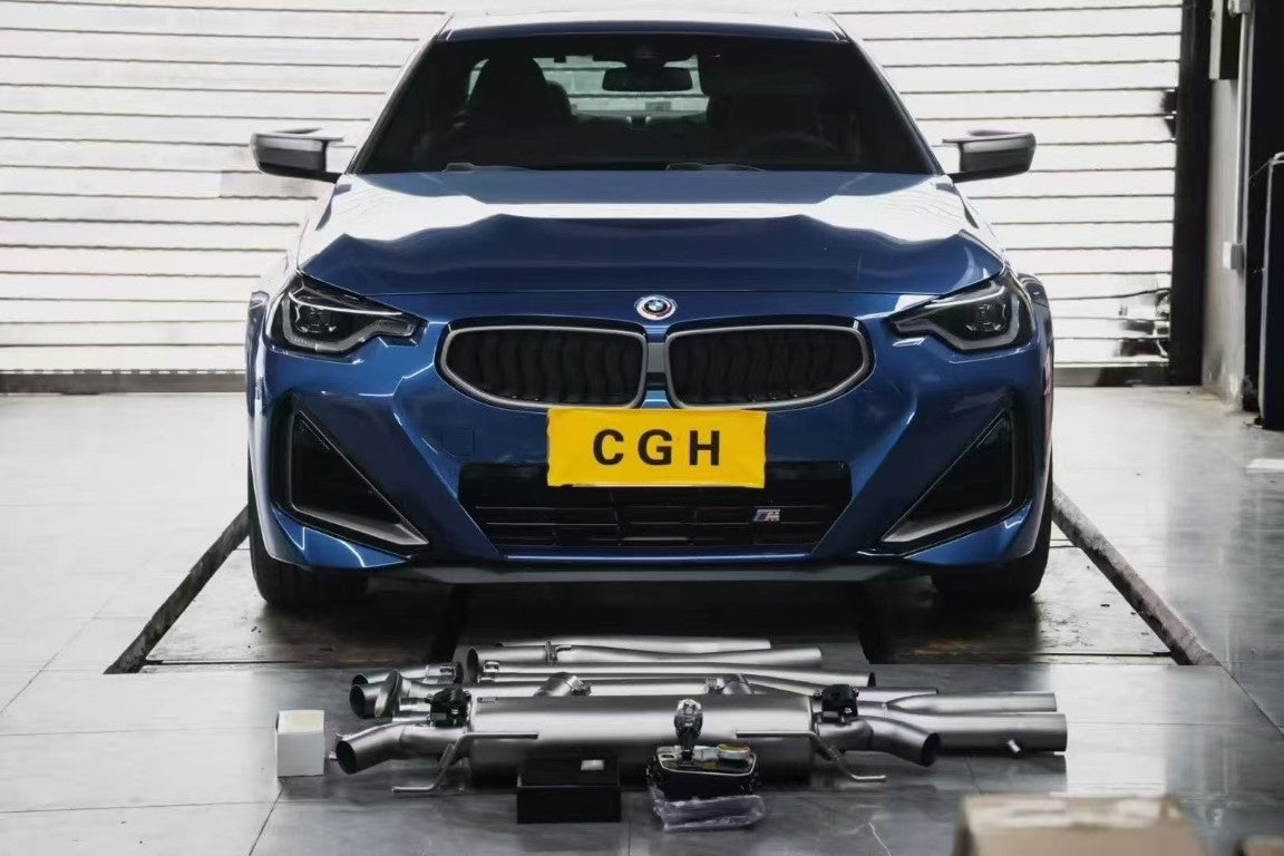 BMW 2 Series M240 G42 2022-ON with Aftermarket Parts - Catback Exhaust with Valve?Dual Tips Exit Stainless Steel / Titanium from?ArmorExtend