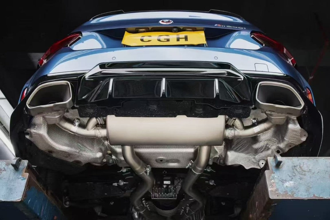 BMW 2 Series M240 G42 2022-ON with Aftermarket Parts - Catback Exhaust with Valve?Dual Tips Exit Stainless Steel / Titanium from?ArmorExtend