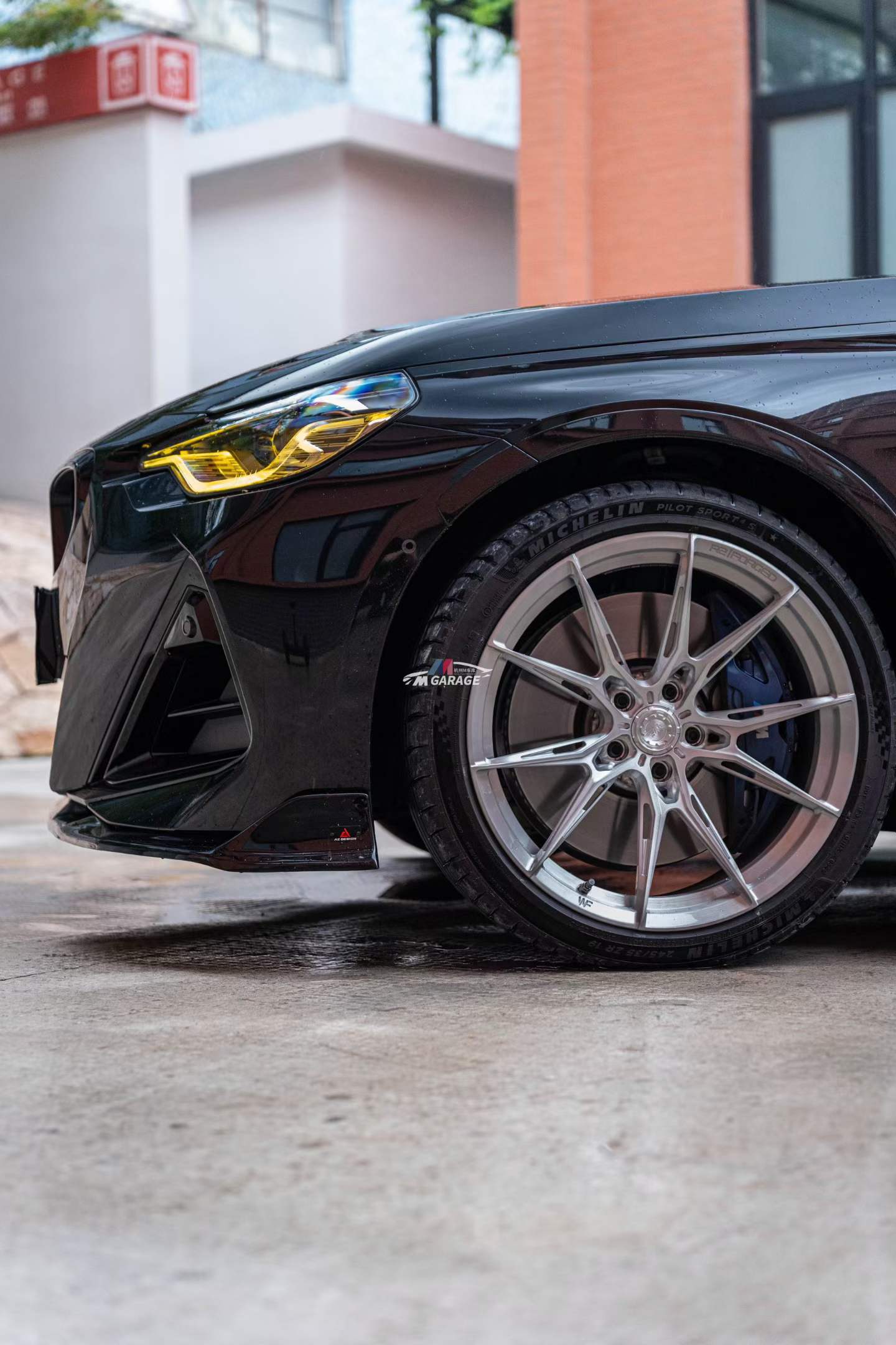 BMW 2 Series M240i 230i (With M-Package Bumper, does not fit base model) G42 2022-ON with Aftermarket Parts - AE Style Front Lip?ABS from ArmorExtend